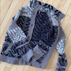 Free People button sweater.